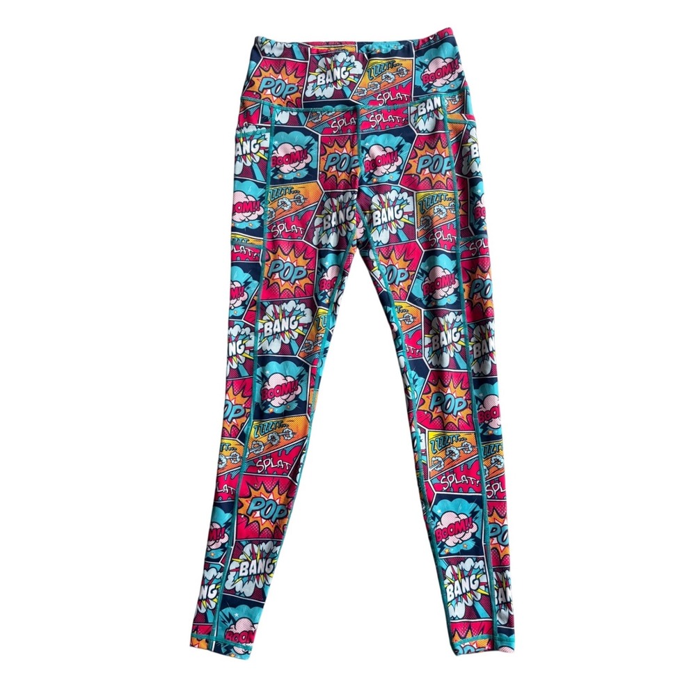 Constantly Varied Gear Comic Book Pop Art Leggings XS Pockets Squat Proof CVG